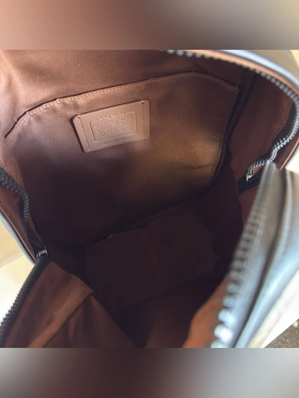 Coach Men’s Brown Signature Canvas Backpack CM024